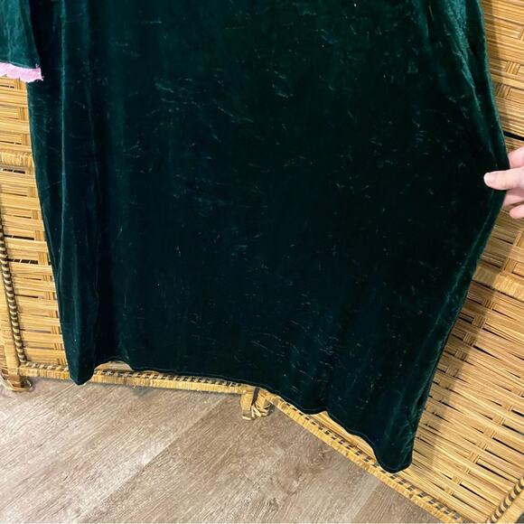 Tunnel vision Lashline Green Velvet Dress with Pink Accents witchy whimsigoth XL - Picture 13 of 13